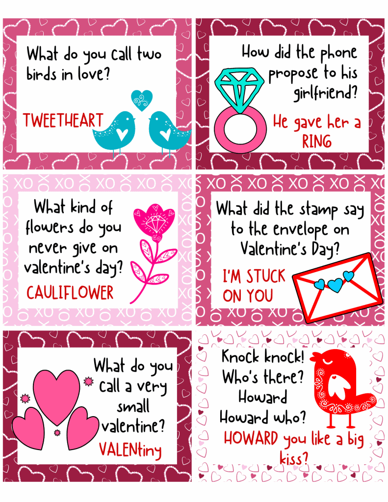 printable valentine's day lunchbox jokes - views from a step stool